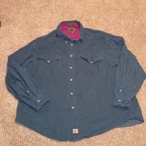 Boston Traders 100% cotton dark green collared shirt top men's XL extra large